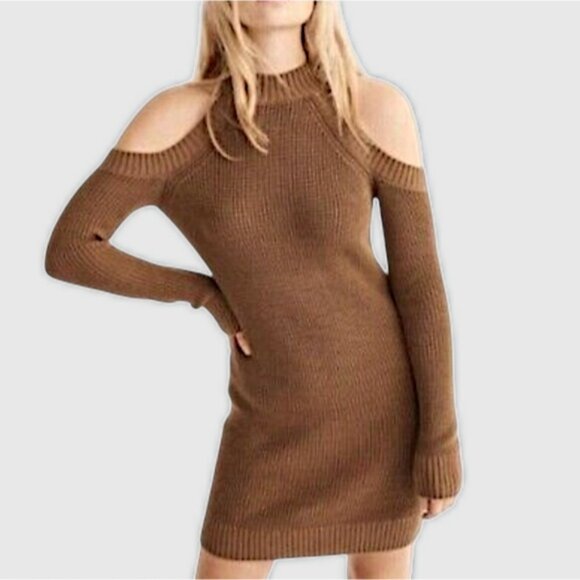 Abercrombie & Fitch Cotton Knit Cold Shoulder Dress - Picture 2 of 16